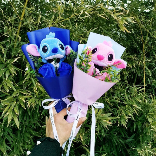 Sba961c9a853344e097a749fbc4427cd3K_246c23cd-1a27-4f35-b03d-5d69871a052f.jpg Anime Lilo and Stitch Graduation Bouquet Cartoon Stuffed Plush Doll Toy Animals Valentine's Day Christmas Birthday Party Gifts