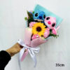 Hot Lilo & Stitch With Soap Rose Flower Bouquet Anime Stuffed Animals Plush Doll Toys Home Decoration Valentine Graduation Gift