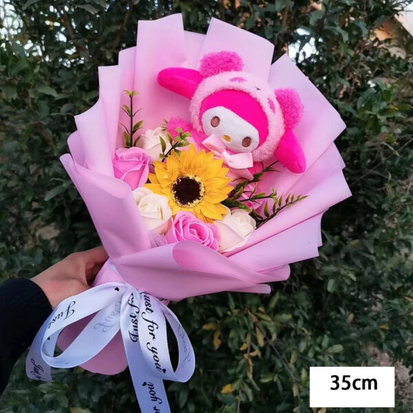 Bouquet Fleur Peluche Hello Kitty