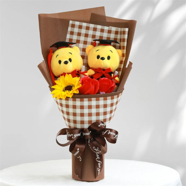 Anime My Melody Plush Toy Cinnamoroll Teddy Bear Cartoon Flower Bouquet Valentine's Day Christmas Birthday Holiday Gifts