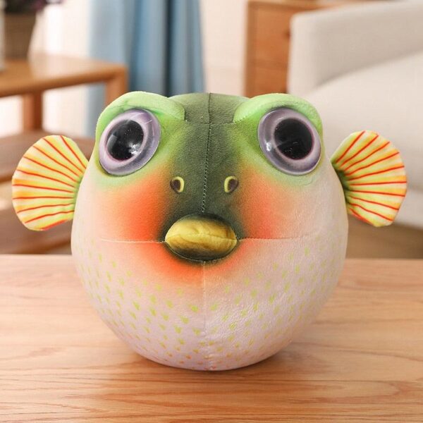 Poisson Fugu en peluche réaliste