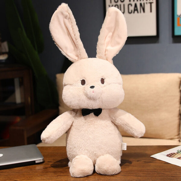 Peluche lapin avec nœud papillon