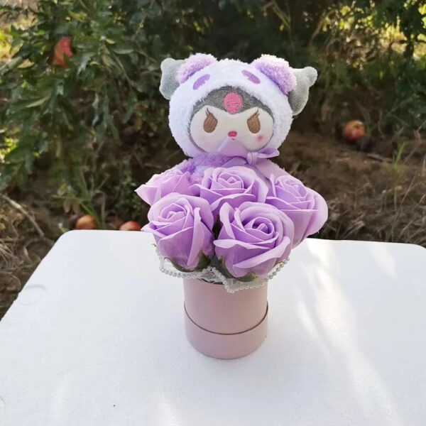 Christmas Gifts Sanrio Plush Flowers Bouquet Kuromi  Plushie Soft Doll Animals Valentine's Day Birthday Wedding Party Gift