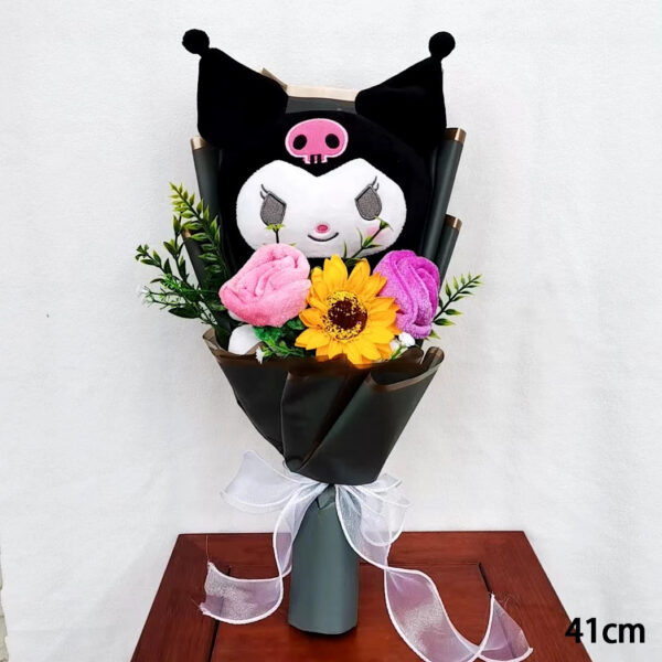 Bouquet de peluches Kuromi,  My Melody, Hello Kitty, Cinnamoroll Sanrio Anime