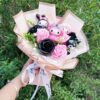Bouquet Fleur Peluche Chat Hello Kitty - Bouquet de Fleurs Savon