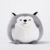 Peluche Husky ronde et trapue