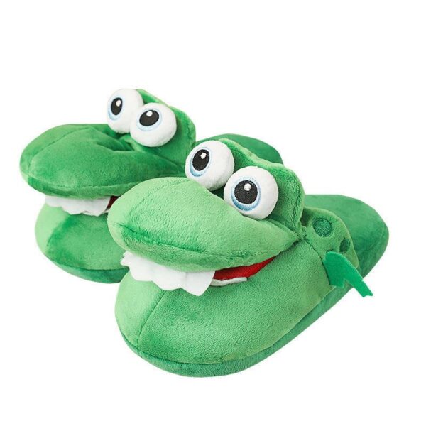 Chausson coton crocodile bouche bouger peluche mignonne