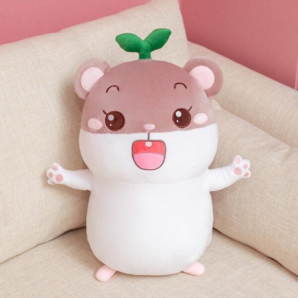 Jouet peluche petit hamster en coton doux avec flûte