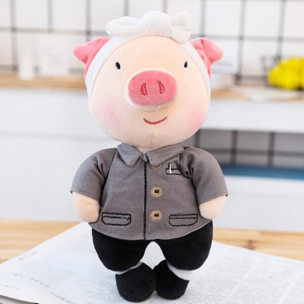 Jouets en peluche cochon mignon qui se transforme en lapin grenouille