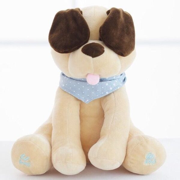 Jouet peluche chien Peek a Boo 30cm électronique