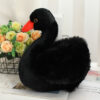 Peluche cygne noir et blanc