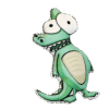 Coussin Crocodile Vert