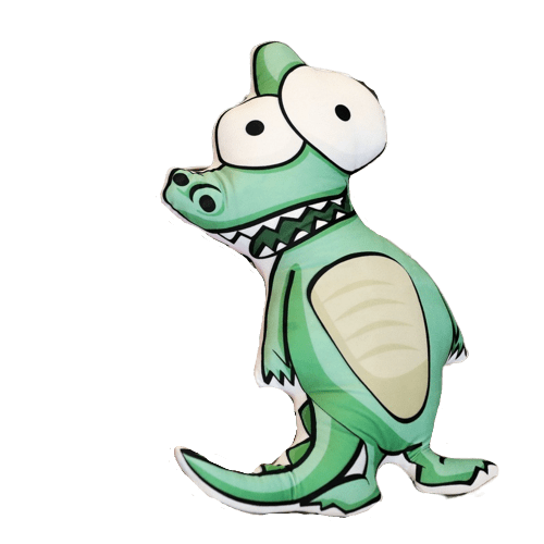 Coussin Crocodile Vert