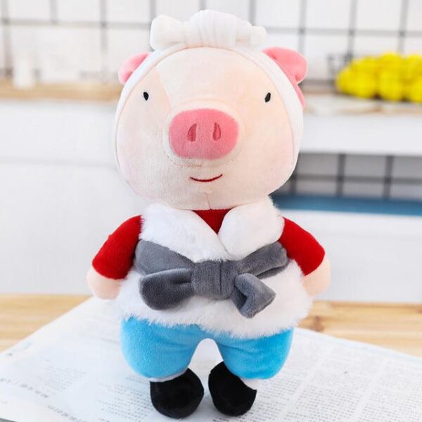 Jouets en peluche cochon mignon qui se transforme en lapin grenouille