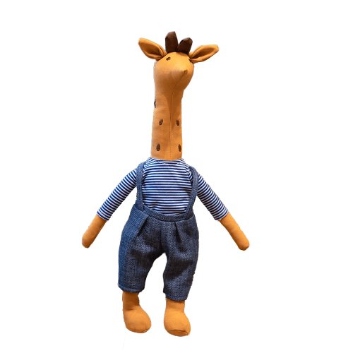 Doudou Girafe Bleu