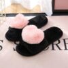Chaussons en peluche pour femmes Hear Pom Pom