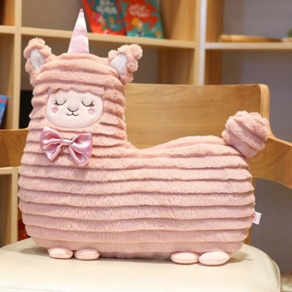 Peluche lama licorne nœud papillon