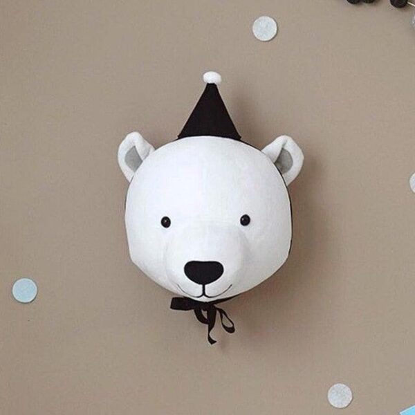 Poupée en peluche éléphant chien cheval rhinocéros tête de buffle murale artwork décor