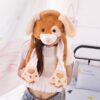 Chapeaux en peluche licorne, cochon et panda