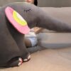 Élphant gris en peluche xxl doux et câlin