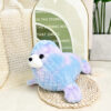 Peluches colorées phoque, otarie et narval