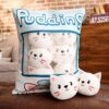 Sac de petites peluches Pudding pour chats, chiens et cochons