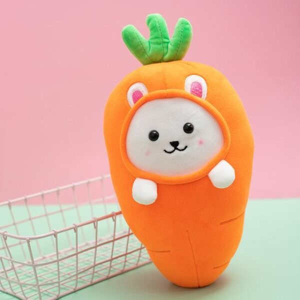 Légumes et animaux en peluche
