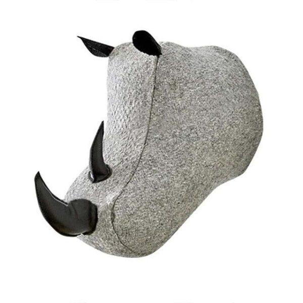 Poupée en peluche éléphant chien cheval rhinocéros tête de buffle murale artwork décor