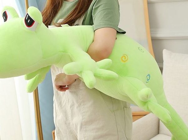 Peluche géante reptile aux gros yeux