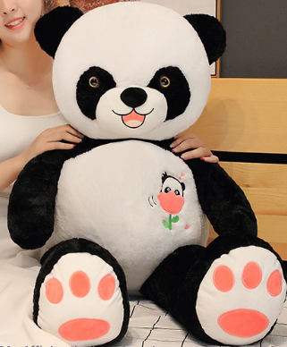 Panda géant en peluche à dorloter