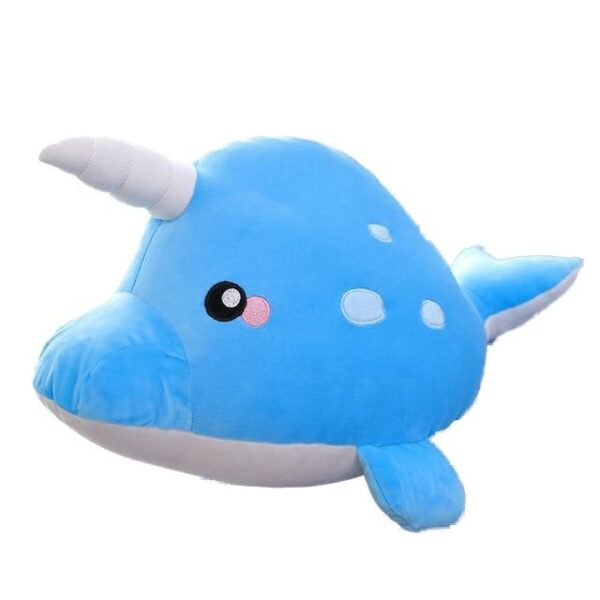 Peluche Baleine Licorne Bleu