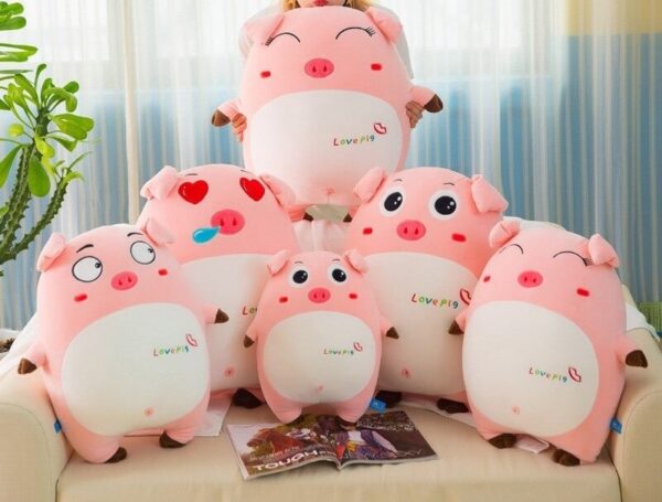 Peluche Cochon Gros Yeux