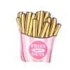 Peluche Coussin Frite Rose