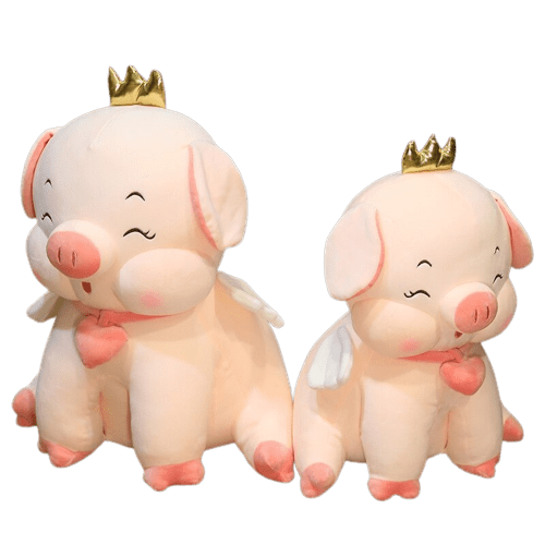 Peluche De Cochon Assis