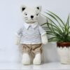 Peluche Doudou Chat Chemise