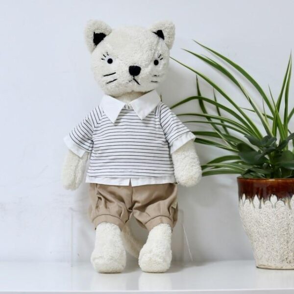 Peluche Doudou Chat Chemise