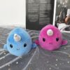 Peluche Réversible Baleine Licorne Bleu et Violet