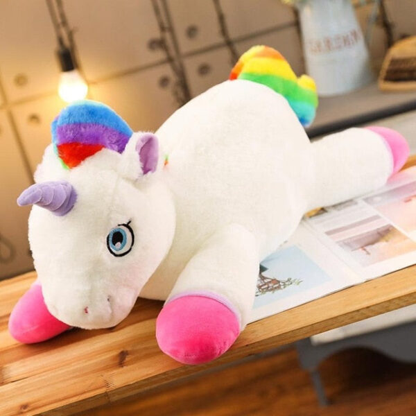 Peluche magique xxl en forme de licorne