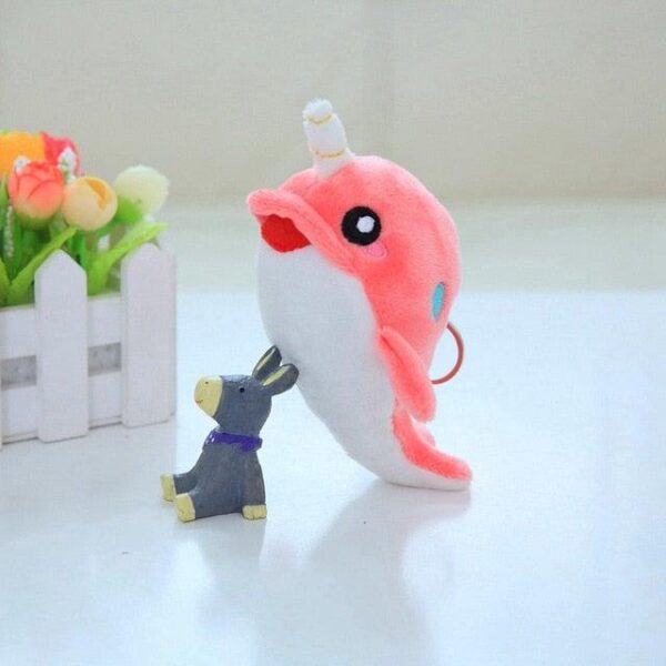 Peluche Porte Clés Baleine Licorne