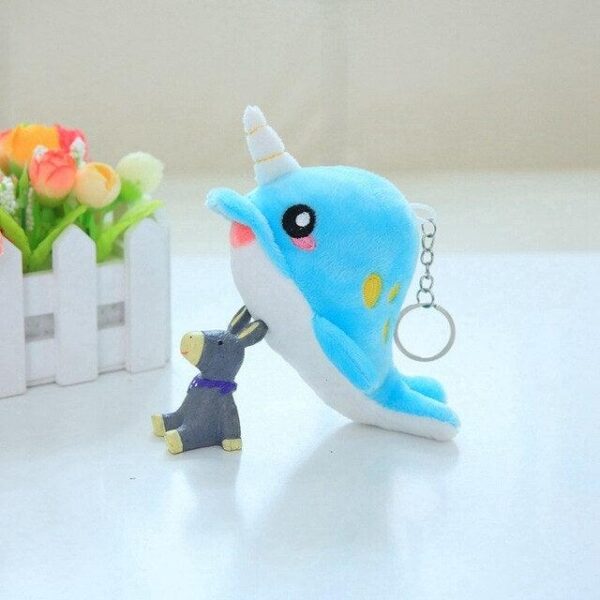 Peluche Porte Clés Baleine Licorne