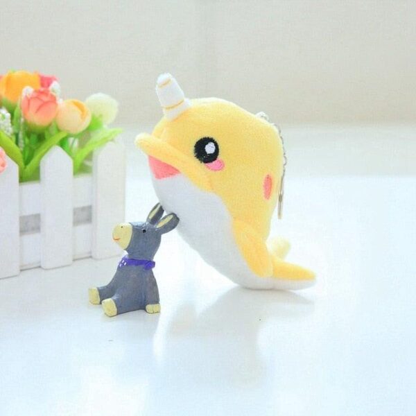 Peluche Porte Clés Baleine Licorne