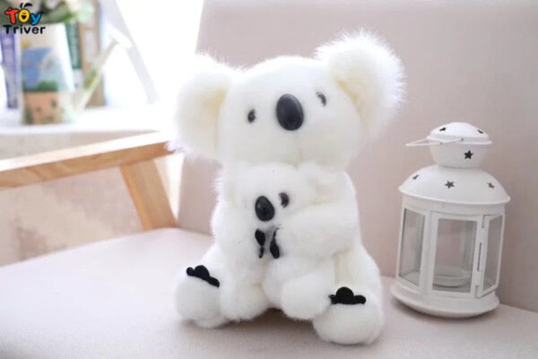 Jouet bébé Koala et sa maman blanc
