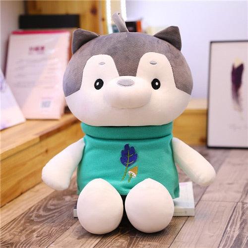 Animal en peluche Husky Dog avec vêtements