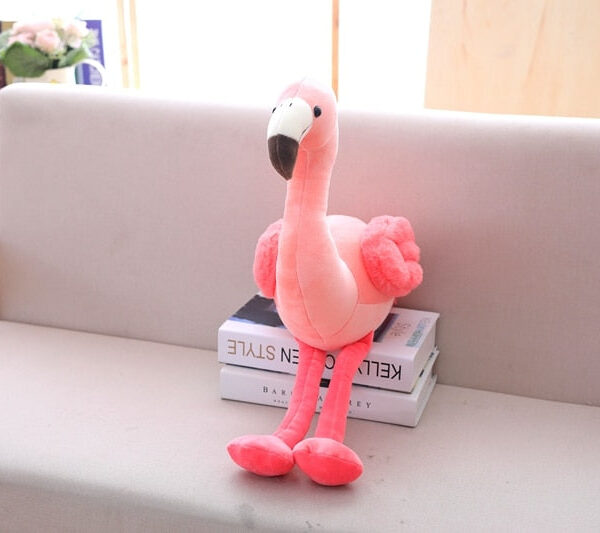 Grande peluche flamant rose au pelage ultra-doux