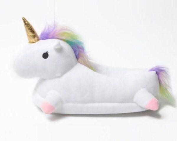 Chaussons licorne en peluche