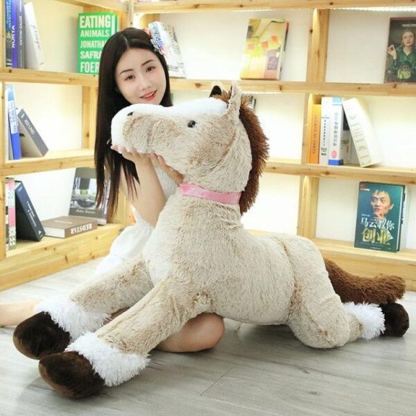 35.5" - 47" Jouets peluche cheval géant Kawaii, grands animaux en peluche pour les enfants