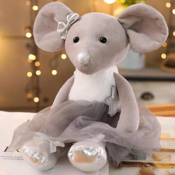 1pc 16.5" Cute & Lovely Dressing Cloth Animal Ballet Mouse Plush Toys