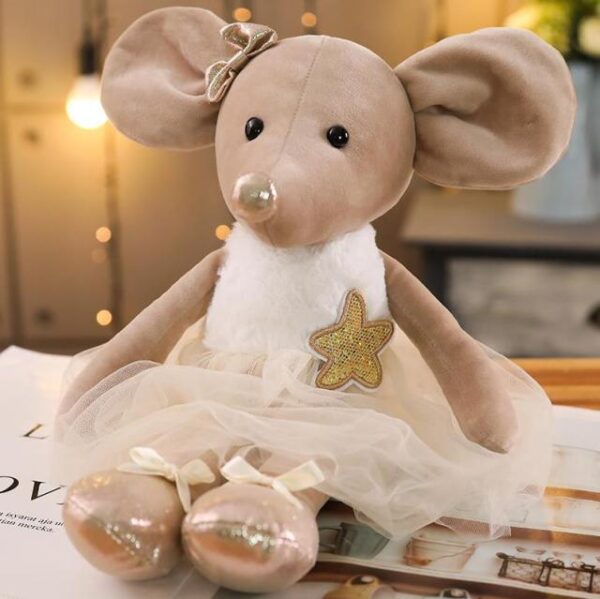 1pc 16.5" Cute & Lovely Dressing Cloth Animal Ballet Mouse Plush Toys