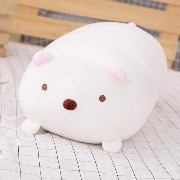 Peluche Coussin Chien Blanc
