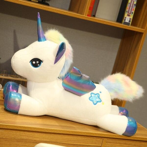 12" - 17.5" Poupée licorne arc-en-ciel en peluche, poupée licorne en peluche pour enfants